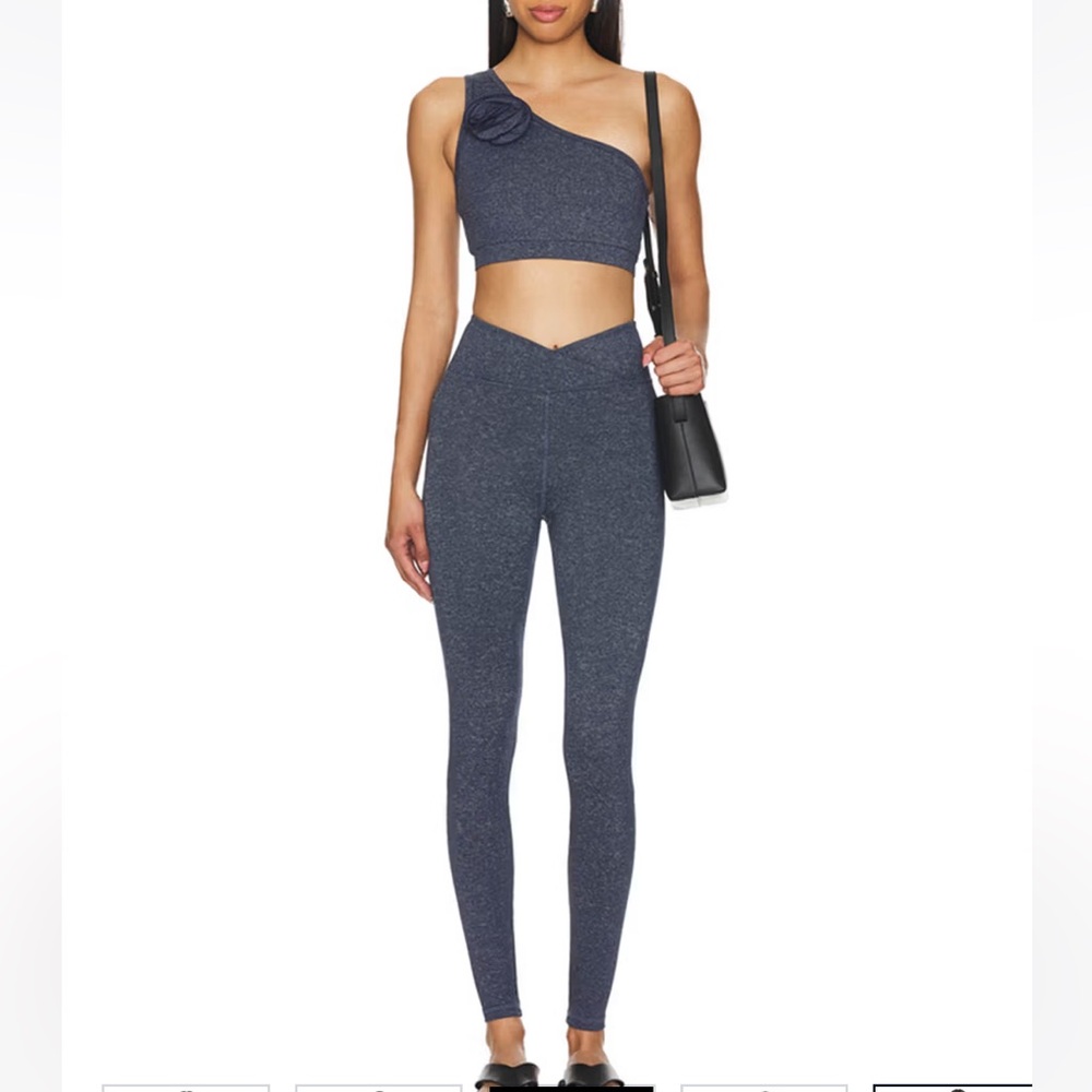 Strut-this x Revolve the fletcher bra and leggings dark denim workout set